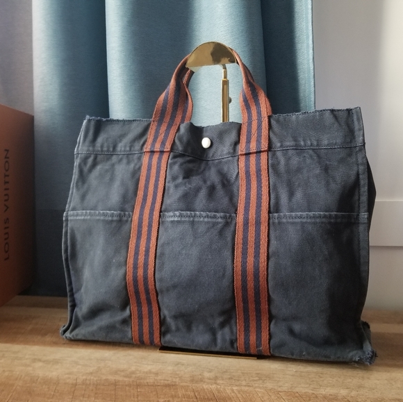 HERMES Denim Large tote bag - Picture 8 of 16